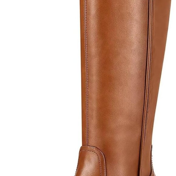 Brand New Knee High Boots for Women in Brown, Size 8, with Chunky Heel and Side - Picture 1 of 6